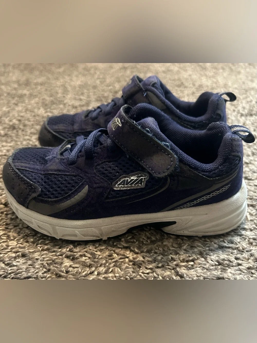 Avia 5000 Toddler Unisex Chunky Trainer Sneakers - Navy/Silver Size 10
